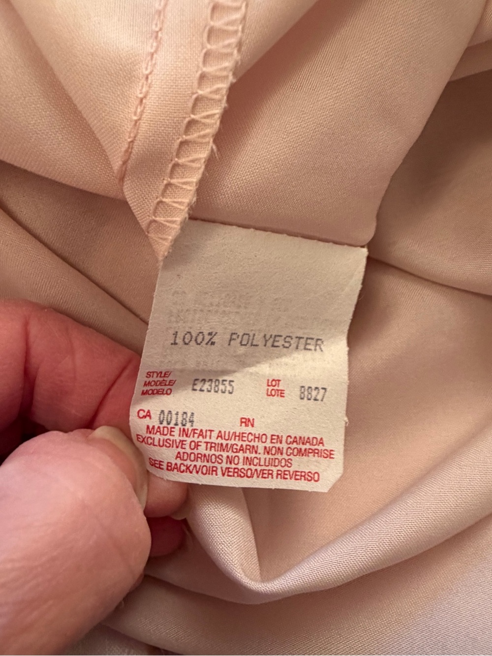 Vintage Algo Sleeveless Maxi Dress in Soft Blush-Measurements state Size Medium - Picture 15 of 15